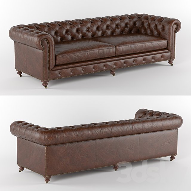 Kensington Leather Sofa Restoration Hardware