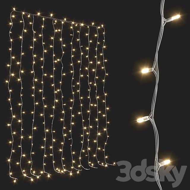 Garland on the window