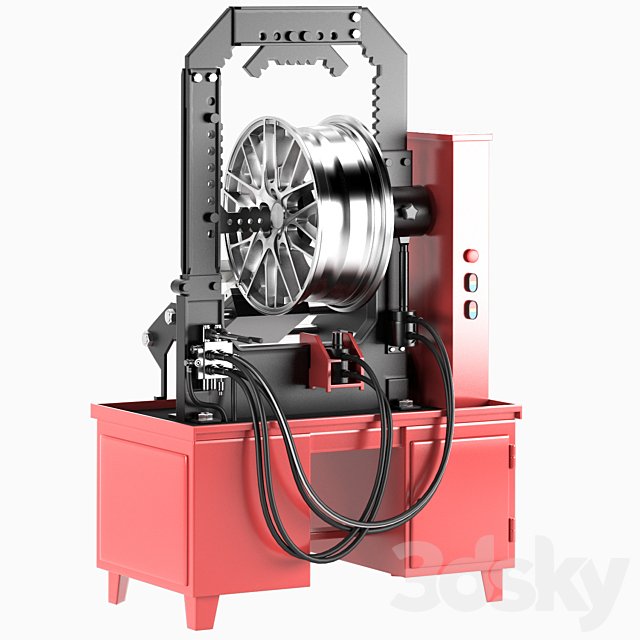 Stand for straightening alloy wheels