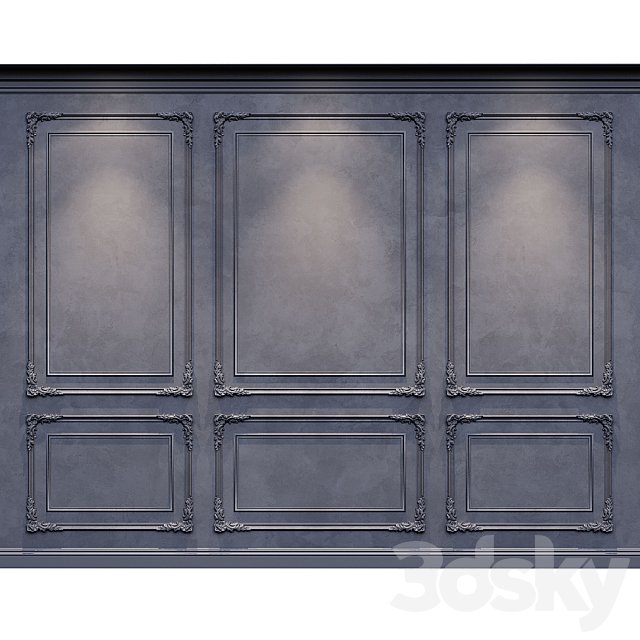 Wall molding classic 2 black and white