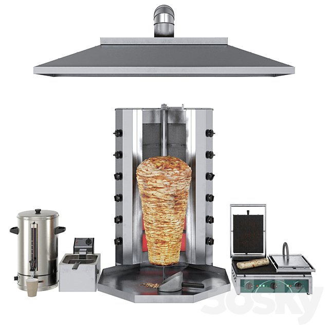 Equipment for Shawarma cafe