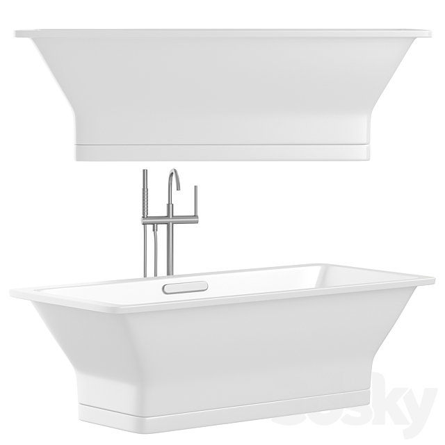 Kohler 67" x 31.5" Freestanding Soaking Tub with Center Drain from the Reve