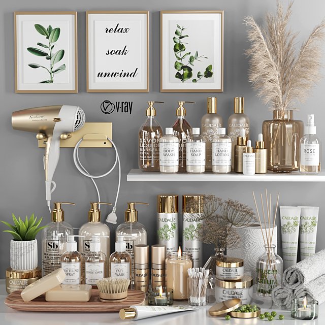 bathroom accessories 15 vray