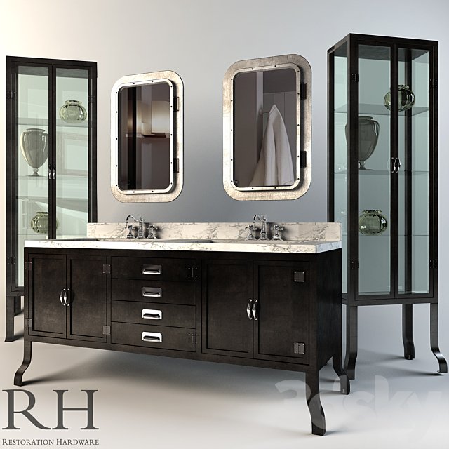 Restoration Hardware Pharmacy Collection Black