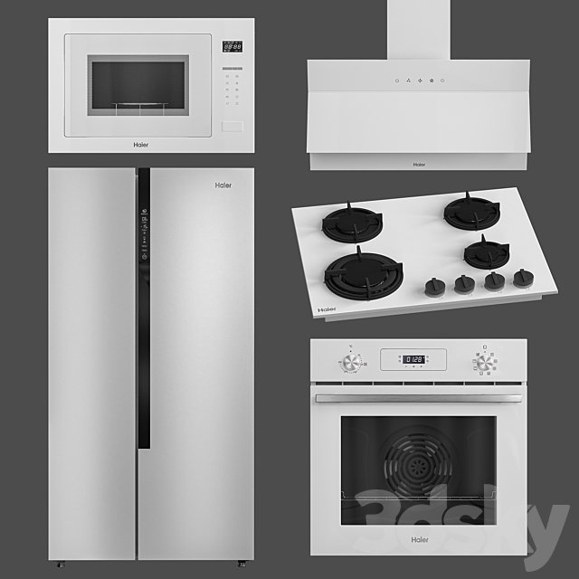 Haier kitchen set white