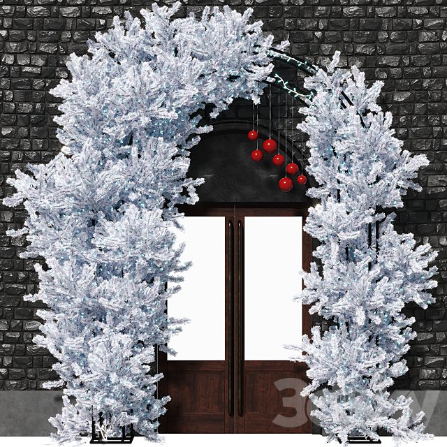 Winter facade decor