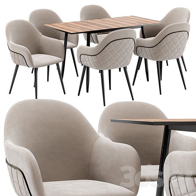 Novel dining chair and Enlay table