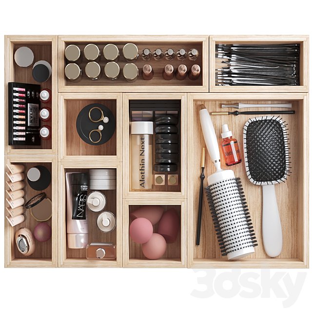 Cosmetics set for beauty salon or dressing table