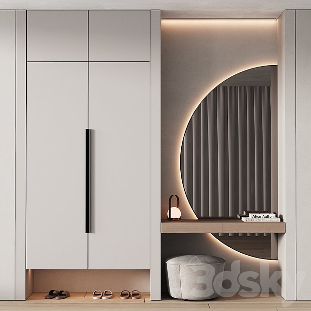 245 hallway zone 07 half round mirror 01
