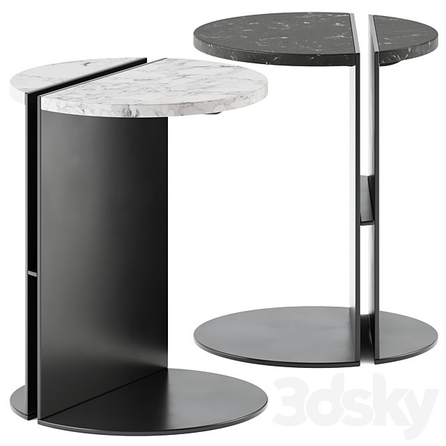 Maami Home HALF CALACATTA VIOLA Marble Side Tables