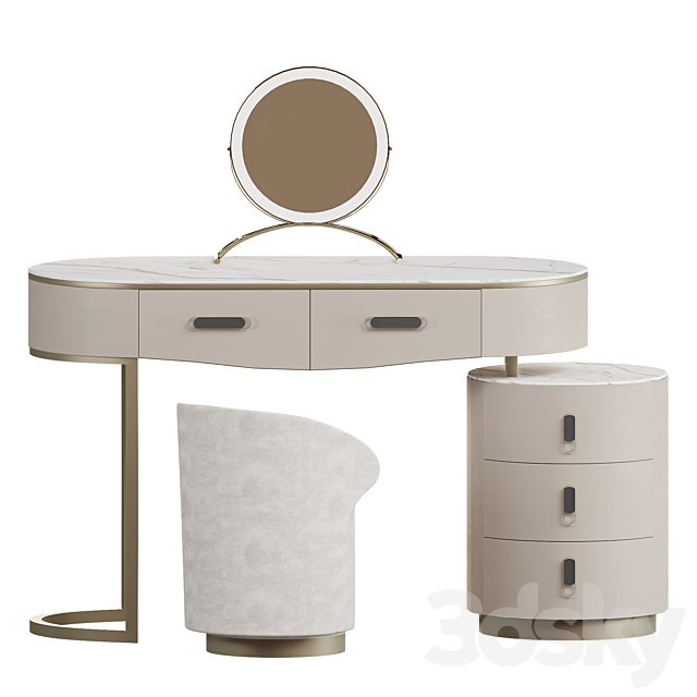 Vasto Slate Makeup Vanity
