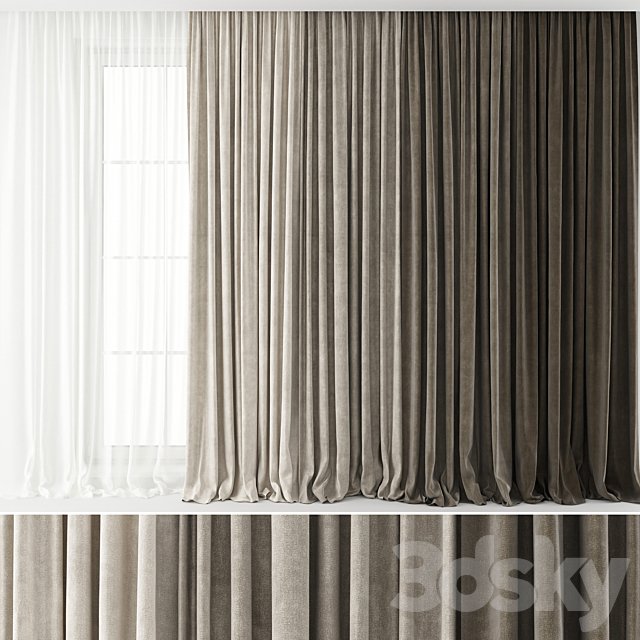 Curtains Long set 01