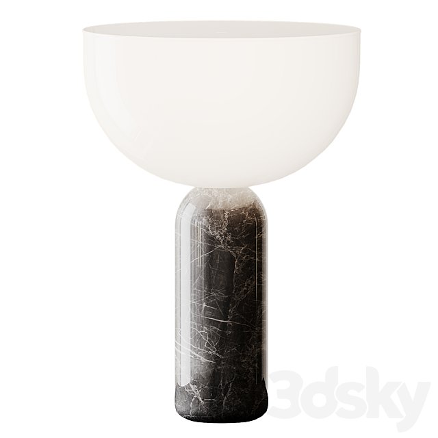 Kizu portable table lamp Gray marble from Muuto