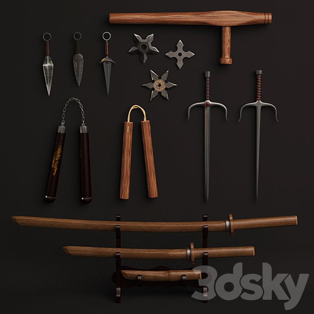 set of weapons for combat iskussva
