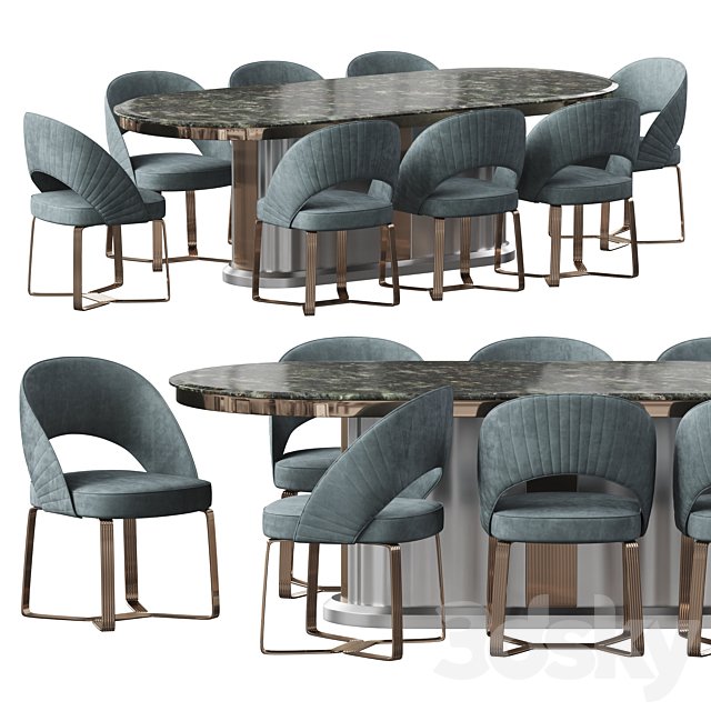 Etra dining table and chairs