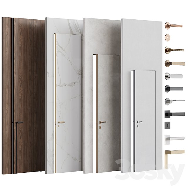 Planum PRO concealed doors with frame and fittings