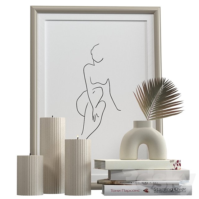 Decorative set with candles