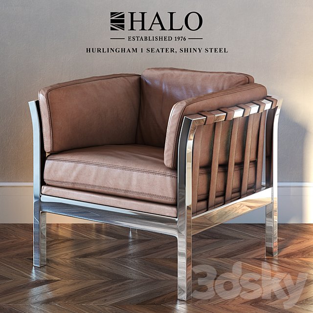 HURLINGHAM 1 SEATER SHINY STEEL, Halo est. 1976