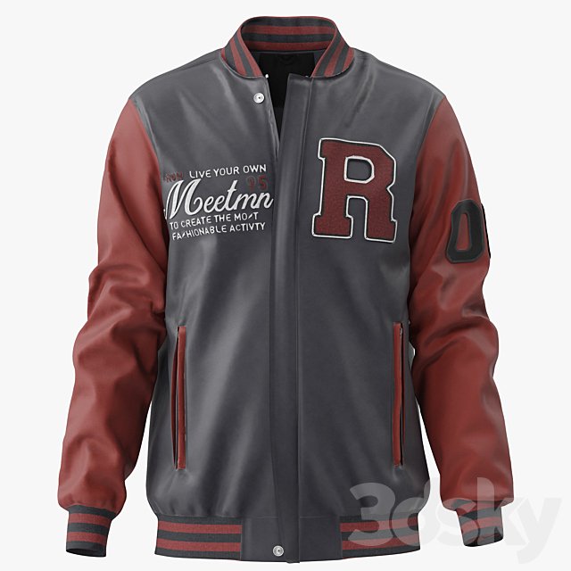 Men Embroidery Baseball Jackets