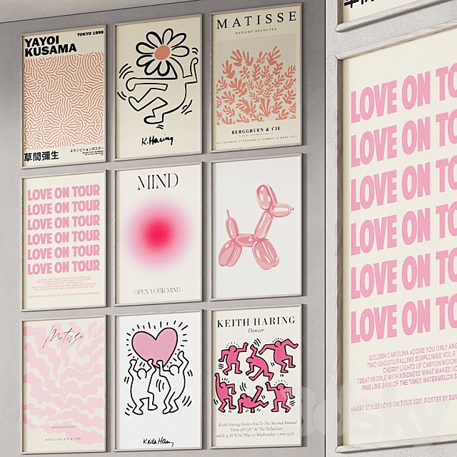 256 frame models 01 pink vibe posters 01