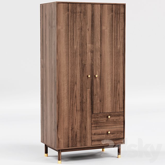 Double door wardrobe with two drawers, Lambro