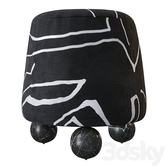Isac pouffe by Corner Design