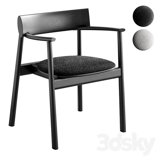 ELIPSA SOFT chair Black Oak by TAMO