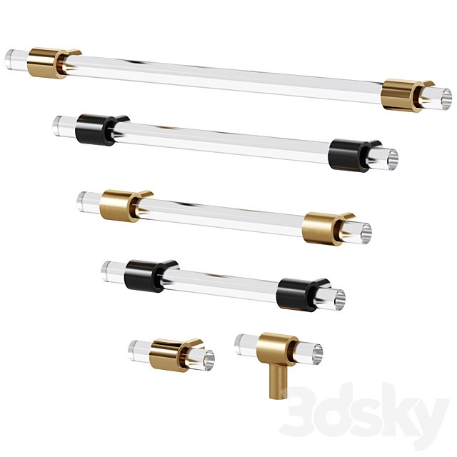 Handles KRISTAL Acrylic & Brass by Meraki