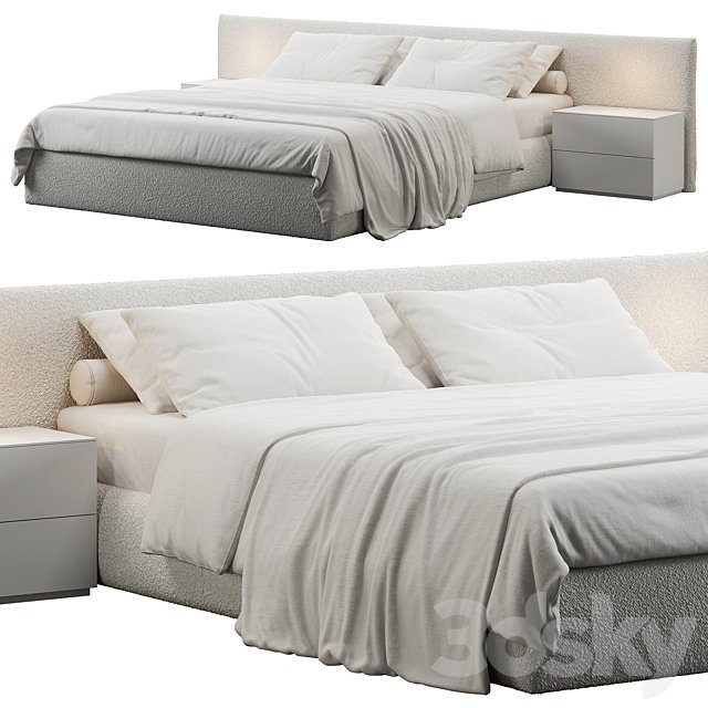 Soft Headboard Bed