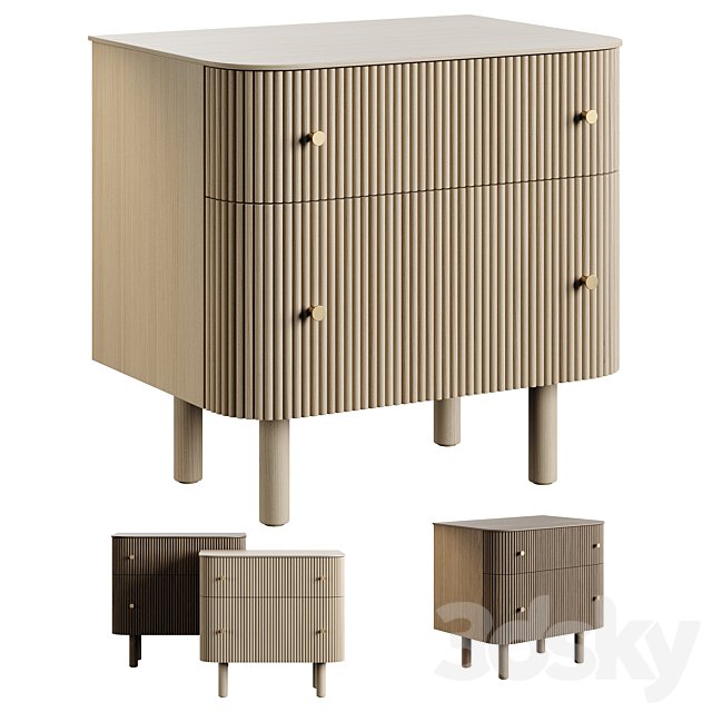 WeatElm Ellington Bedside Table