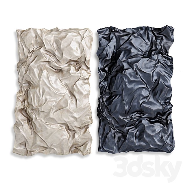 Wrinkled metal wall art