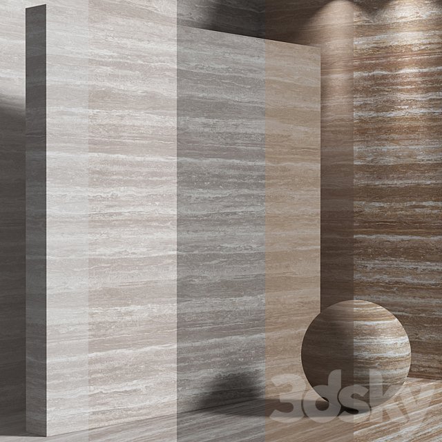 Material (seamless) - travertine stone set 189