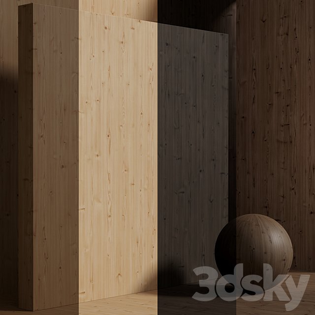 Material wood (seamless) pine spruce - set 159