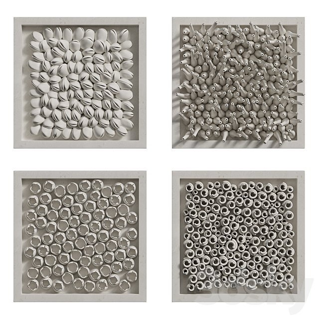 Coral Reef Wall Decoration in frames 2