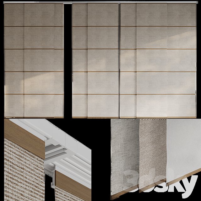Panel curtains, Japanese curtains 2