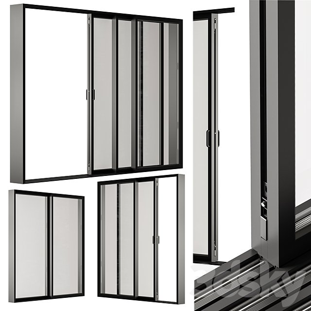 Sliding Metal Window - Windows Set 20
