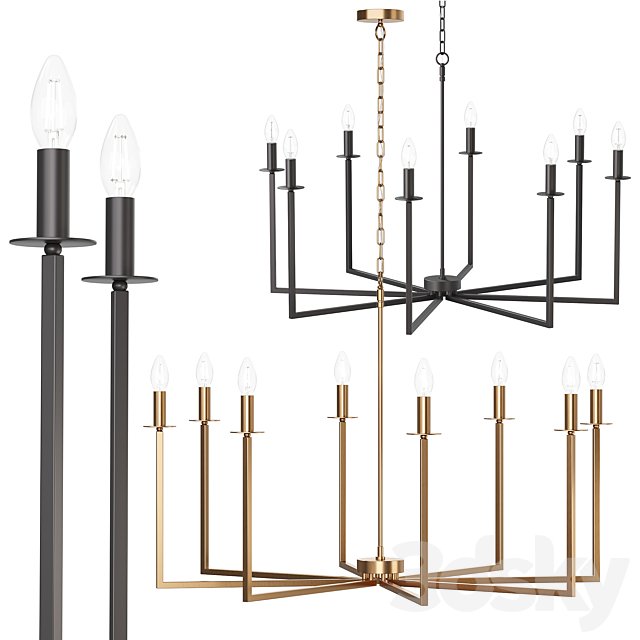 Chandelier Cohen – Brass & Black