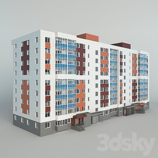apartment nine-story apartment building