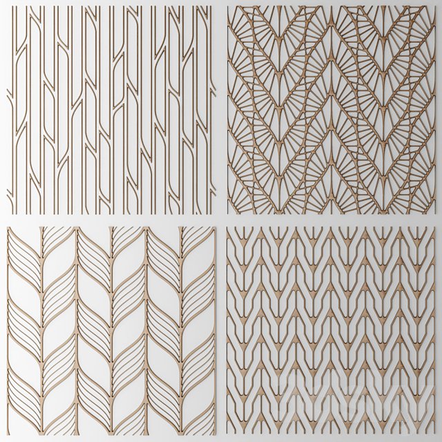 Set. The grille panel.Lattice, panel, pattern, art, abstraction, decorative, interior, wall decor