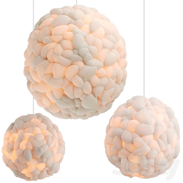 Popcorn and Cloud Lamp by Helen Loom