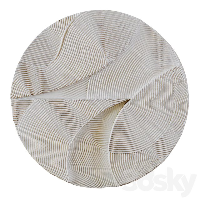 Wall decor WHITE SPHERE RELIEF by Krogh Andersen