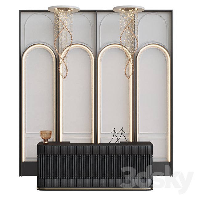 Neoclassical reception desk 13