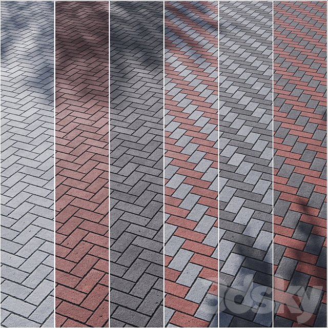 Paving Concrete Set 01(6 type colors)