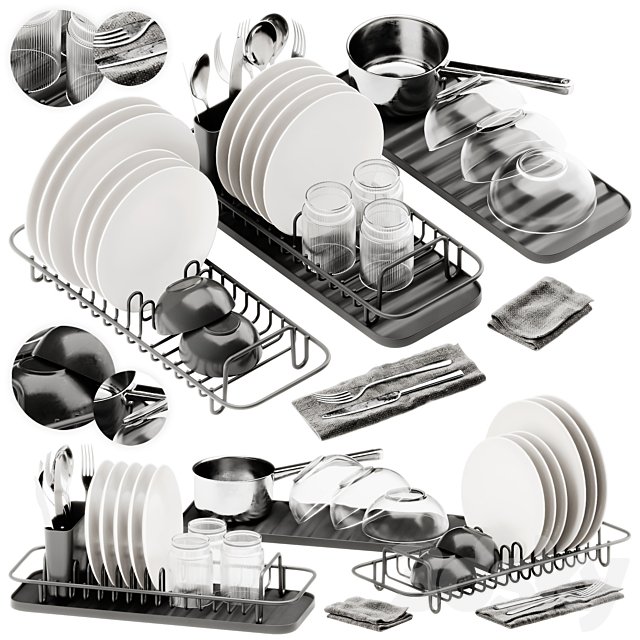 IKEA LILLHAVET Multifunctional dish rack set