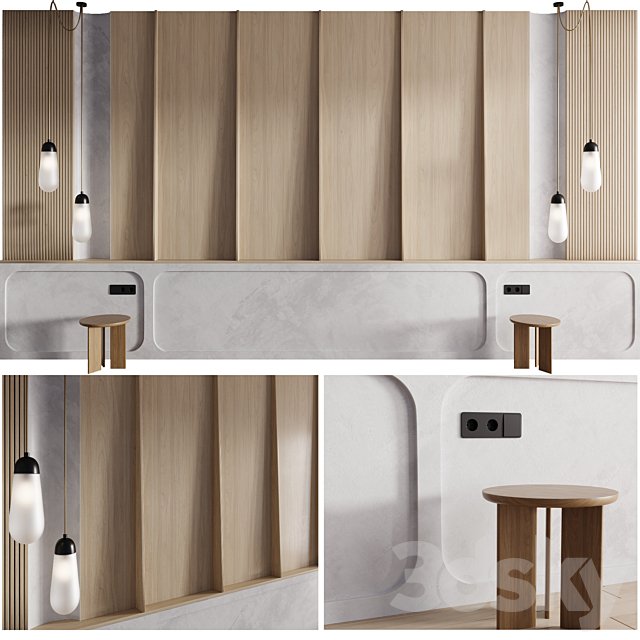 Wall composition Bedroom Headboard 002