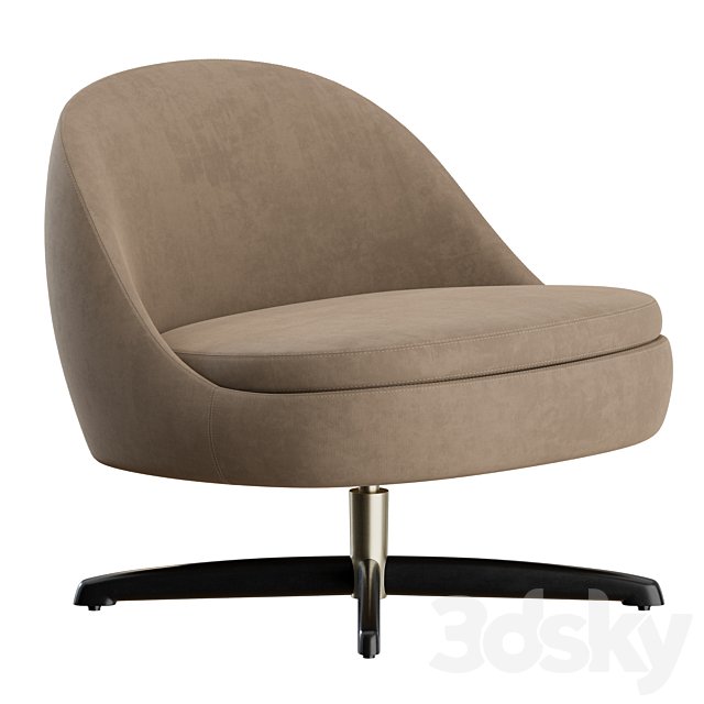 Sendai Armchair Metal Legs by Minotti