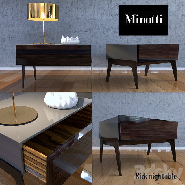 Bedside table Minotti Minotti 2014 - Kirk nightable