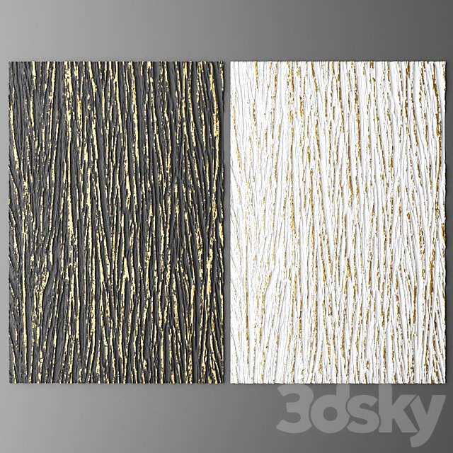 Decor for wall. Panel. 3D, picture, black, gold, luxury decor, wall decor