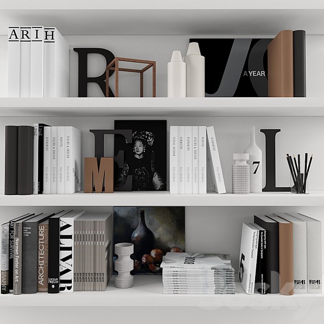 decorative set with books