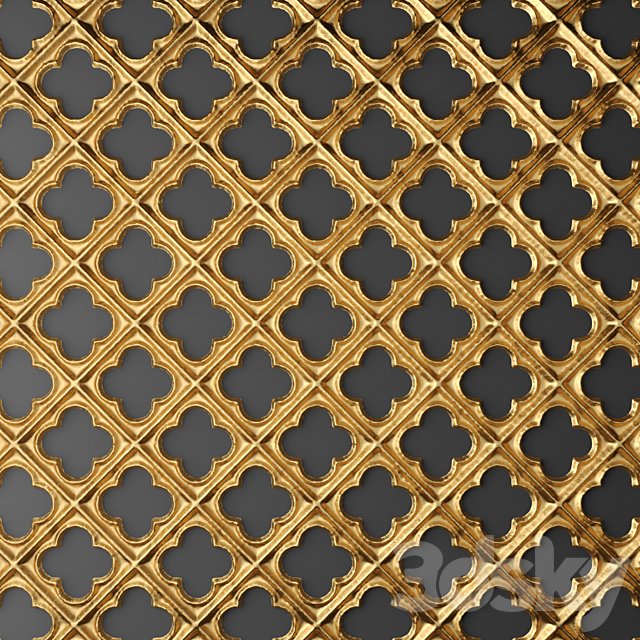 The panel, grille.Panel, grille. Stucco molding, Rosette, luxury, gold decor, carving, molding, stucco, ceiling, classic, gothic